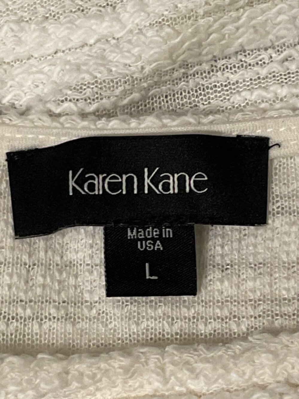 Karen Kane Womens Textured Knit Sweater Long Sleeve White Size L - Picture 4 of 5